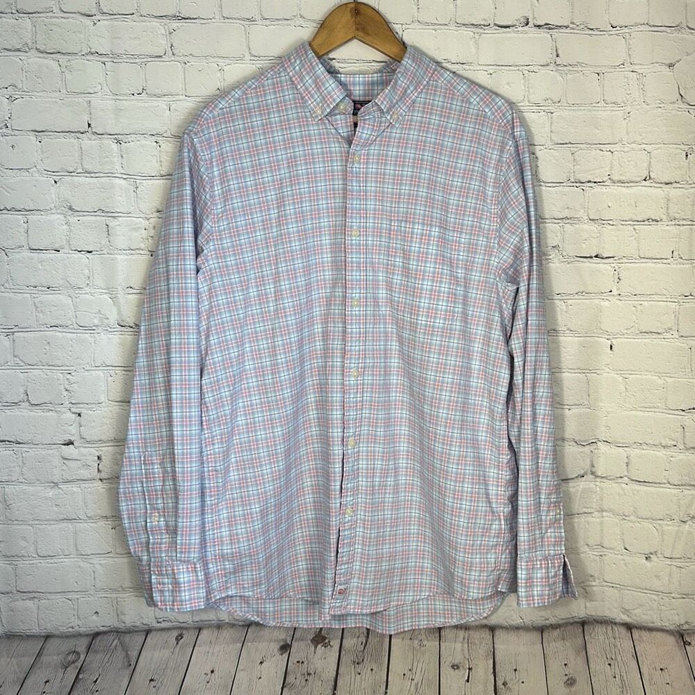 vineyard vines Men's Classic Fit  Murray Shirt‎ size L Large Performance Golf